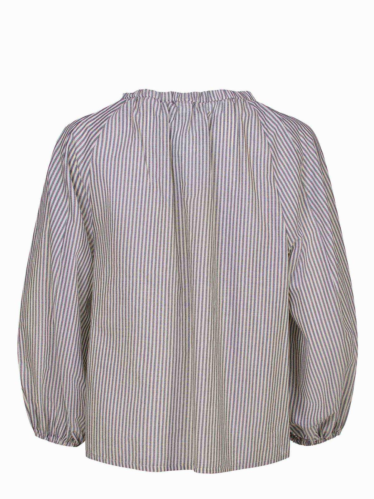 S Max Mara Fabiola Striped Gathered Top