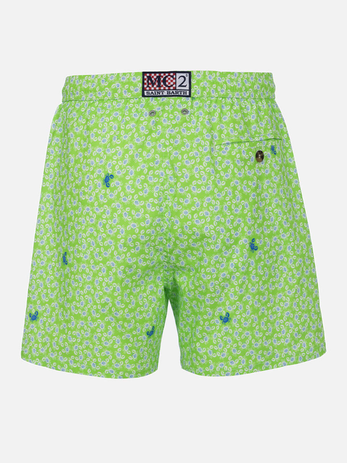 MC2 SAINT BARTH COMFORT LIGHT CLASSIC STRETCH SWIM SHORTS WITH CRABS PRINT