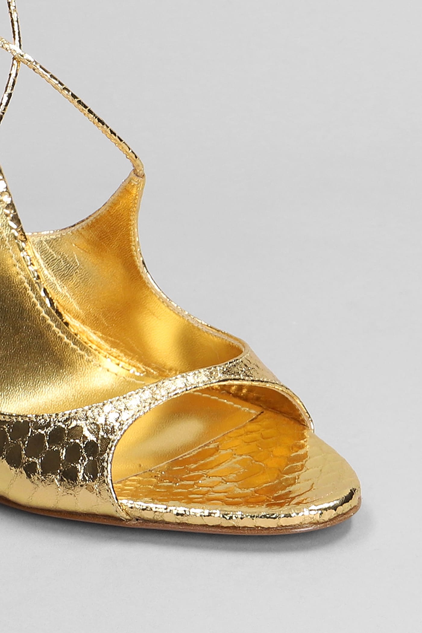 Shop Paris Texas Loulou Sandals In Gold Leather