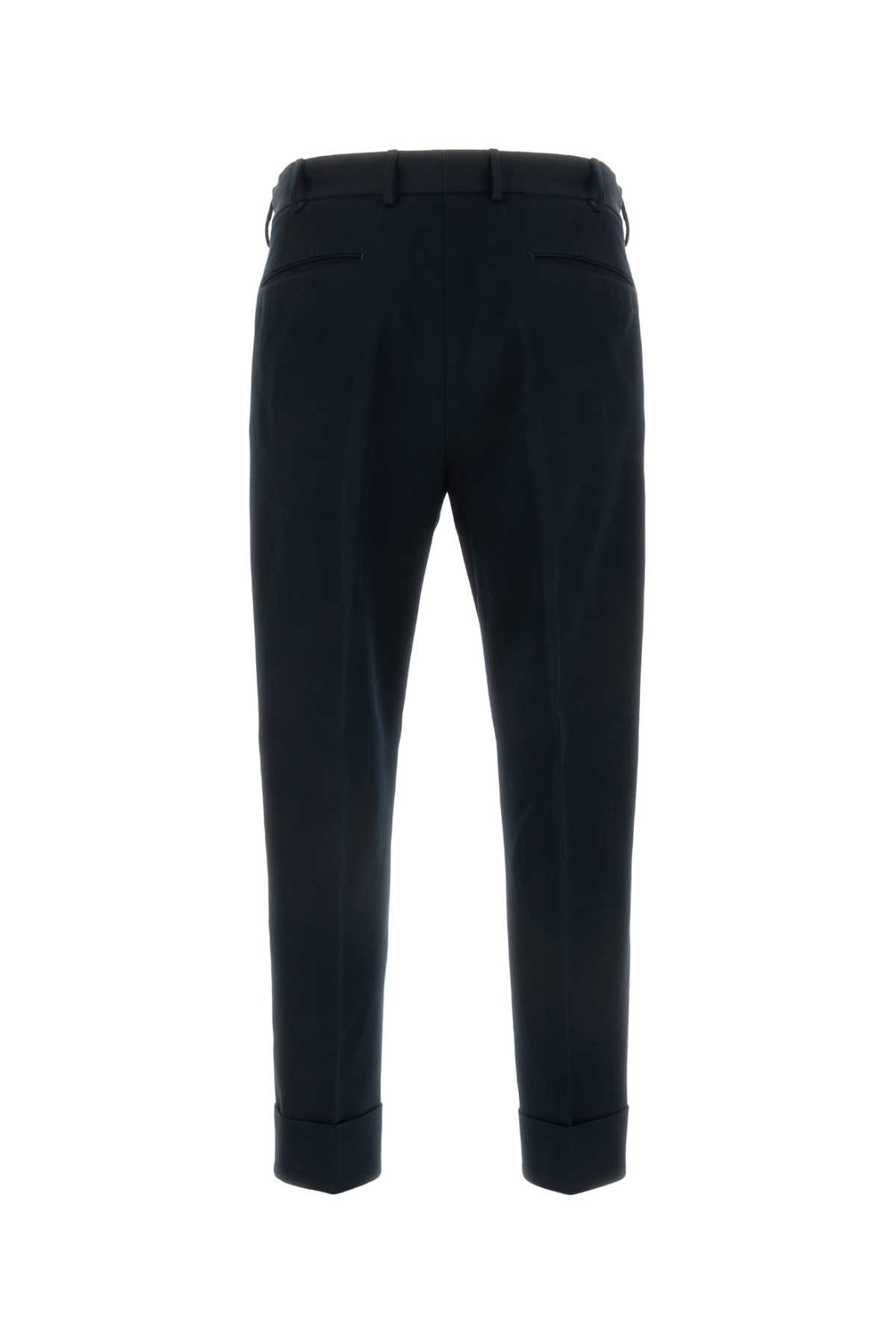 Shop Pt Torino Midnight Blue Cotton Pant In Navy