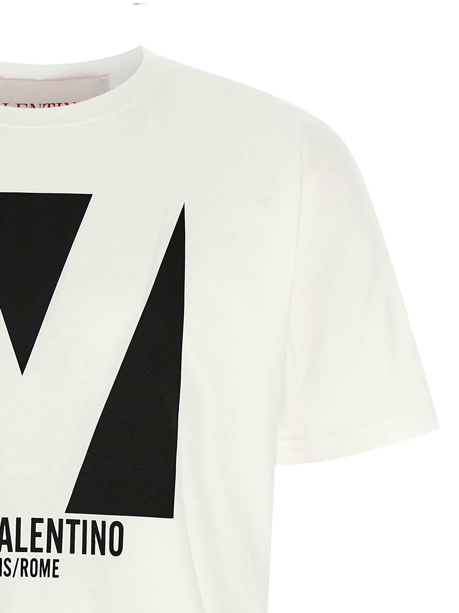 Shop Valentino Garavani Chez T-shirt In White/black