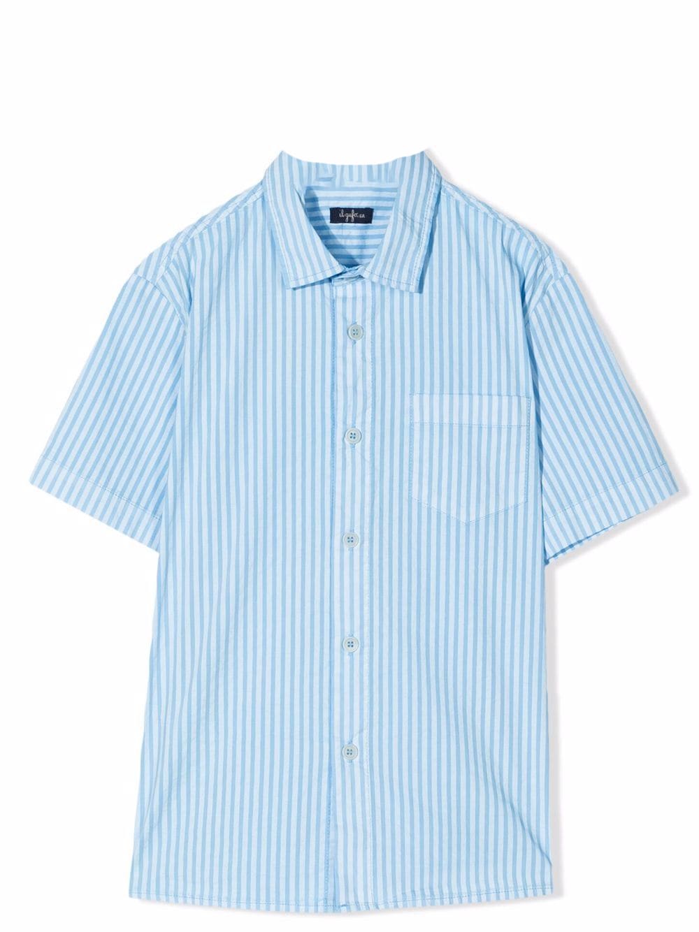 Il Gufo Striped Short-sleeved Shirt