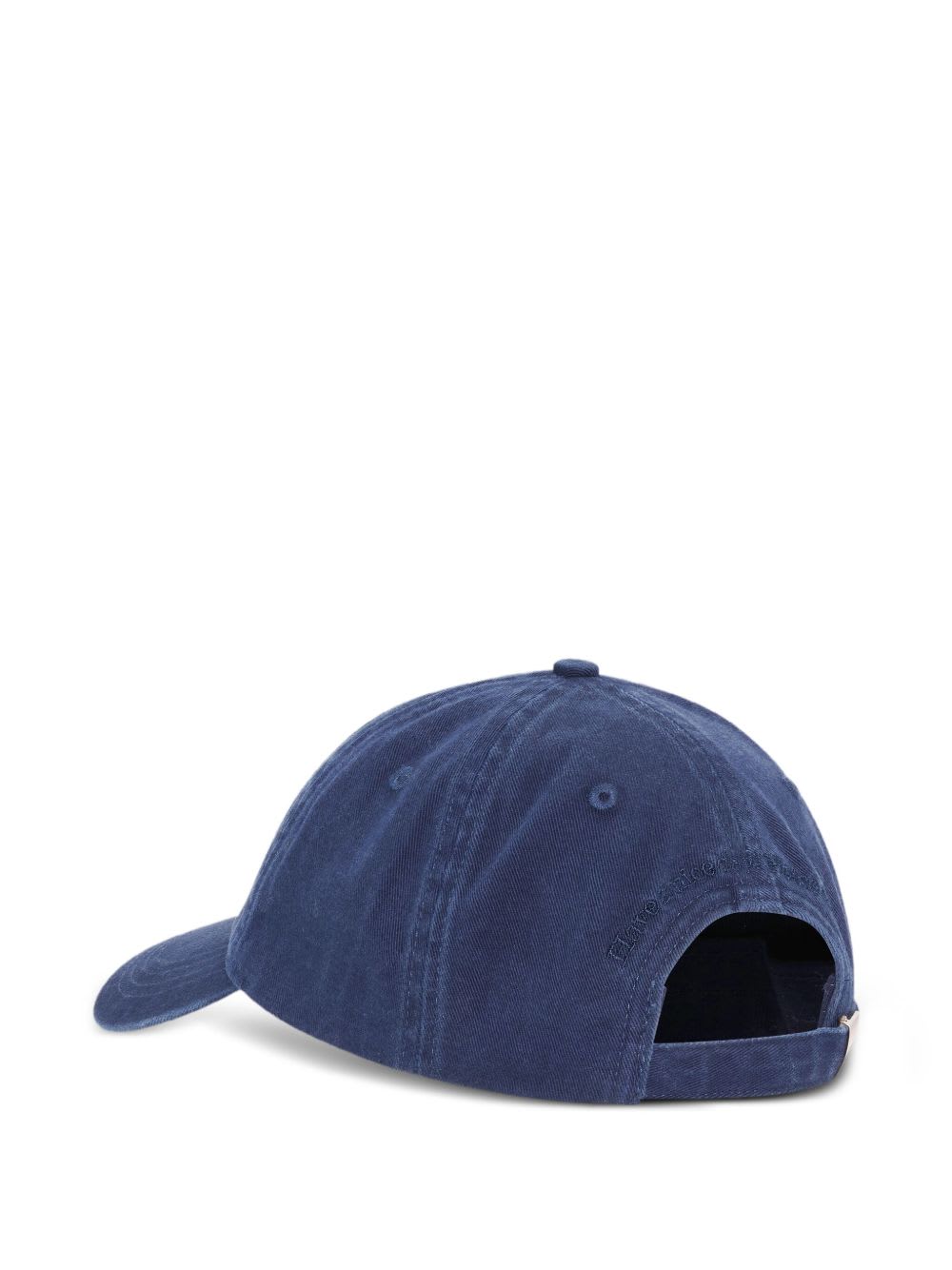 Ganni Logo Cotton Baseball Cap In Blue