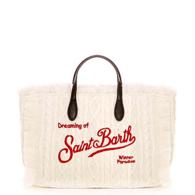 Colette White Tricot Handbag