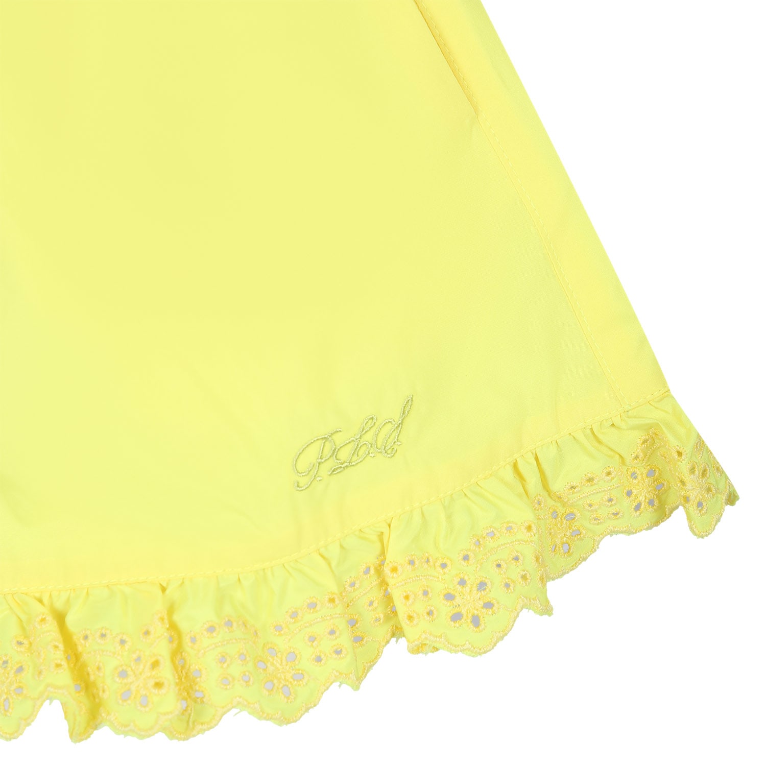 Shop Philosophy Di Lorenzo Serafini Yellow Shorts For Girl With Logo