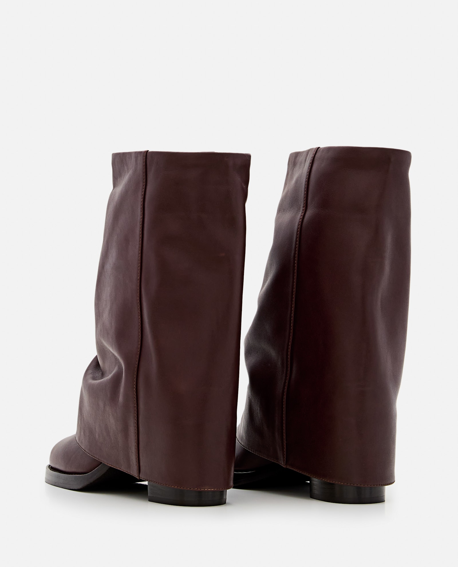 Shop Paris Texas Alexandra Midcalf Leather Boot In Brown