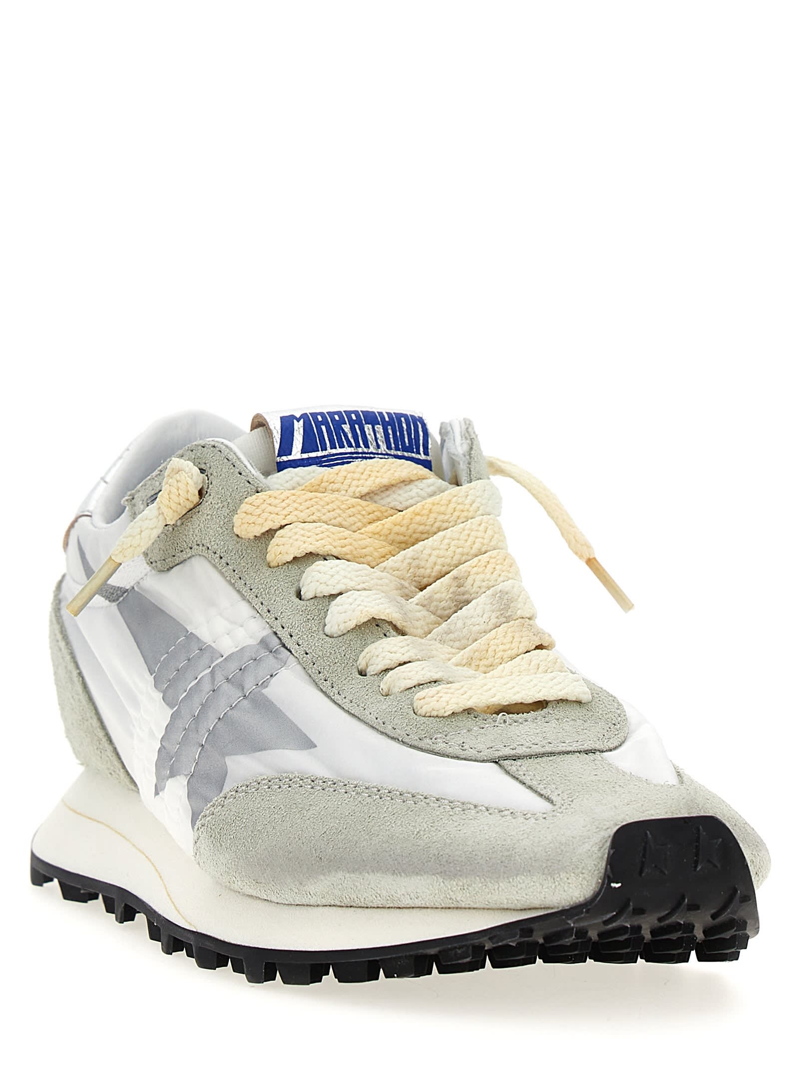 Shop Golden Goose Running Marathon M77 Sneakers In Gray