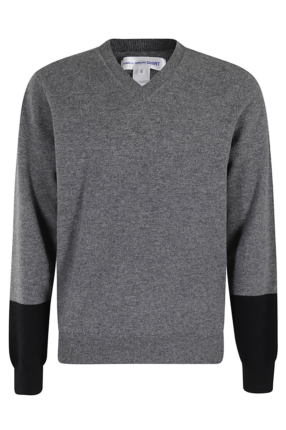 Shop Comme Des Garçons Shirt Pullover Knit In Top Grey Black