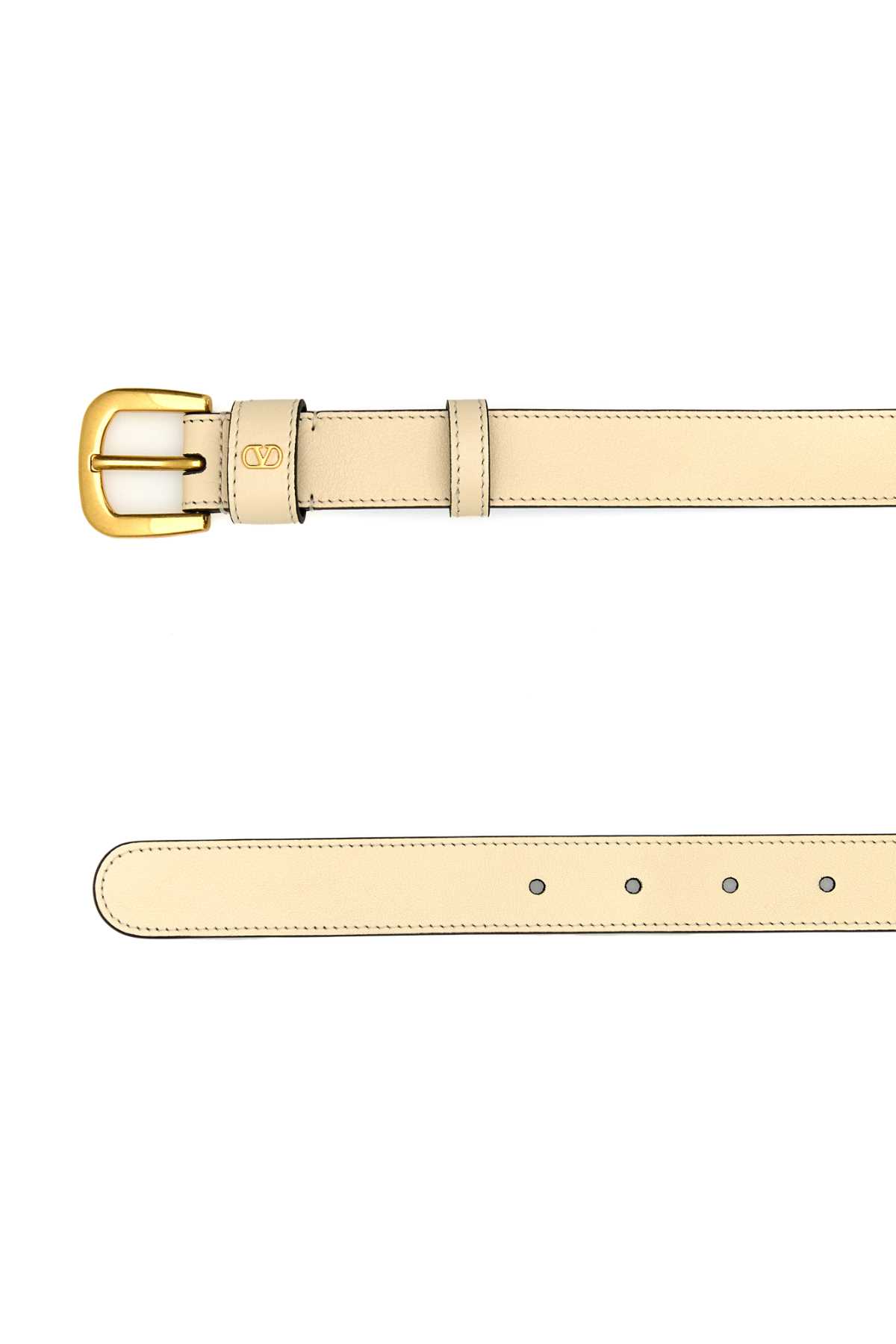 VALENTINO GARAVANI IVORY LEATHER BELT
