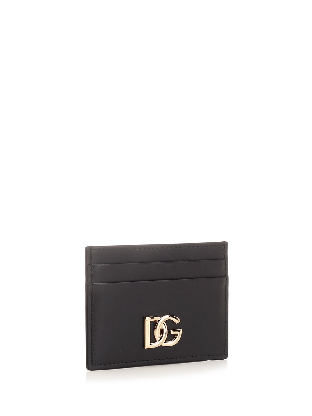 Shop Dolce & Gabbana Smooth Leather Card Case In Nero
