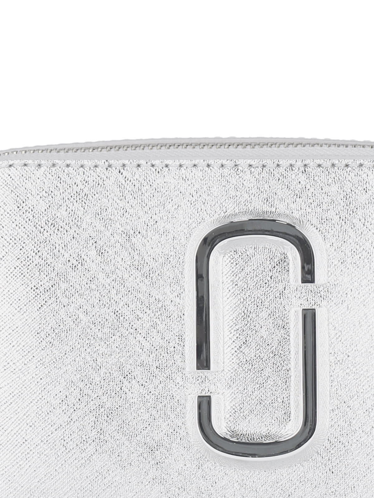 Shop Marc Jacobs Snapshot Dtm Crossbody Bag In Silver