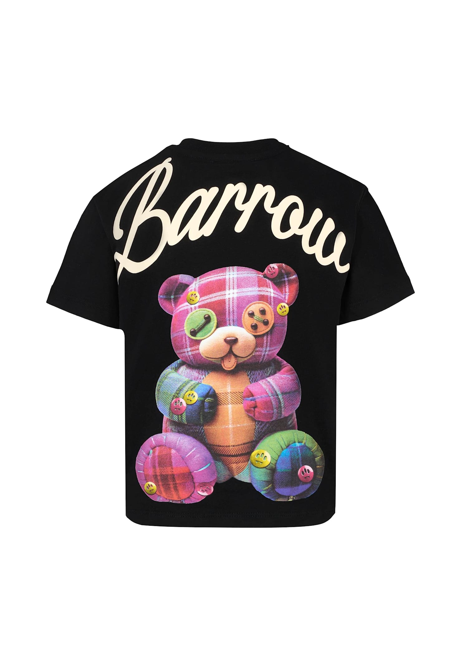 Barrow Black T-shirt For Girl With Bear Print In Black