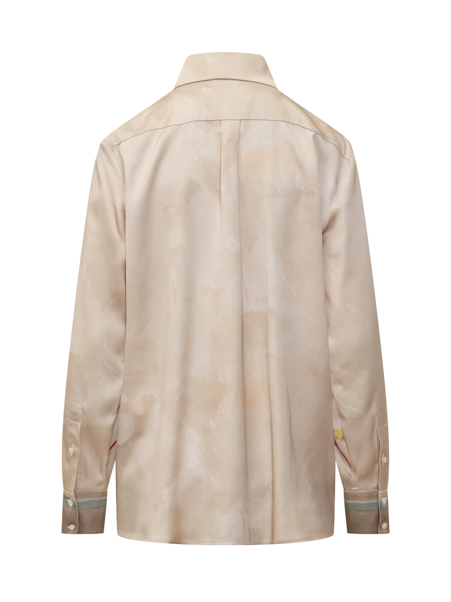 Shop Msgm Shirt In Beige