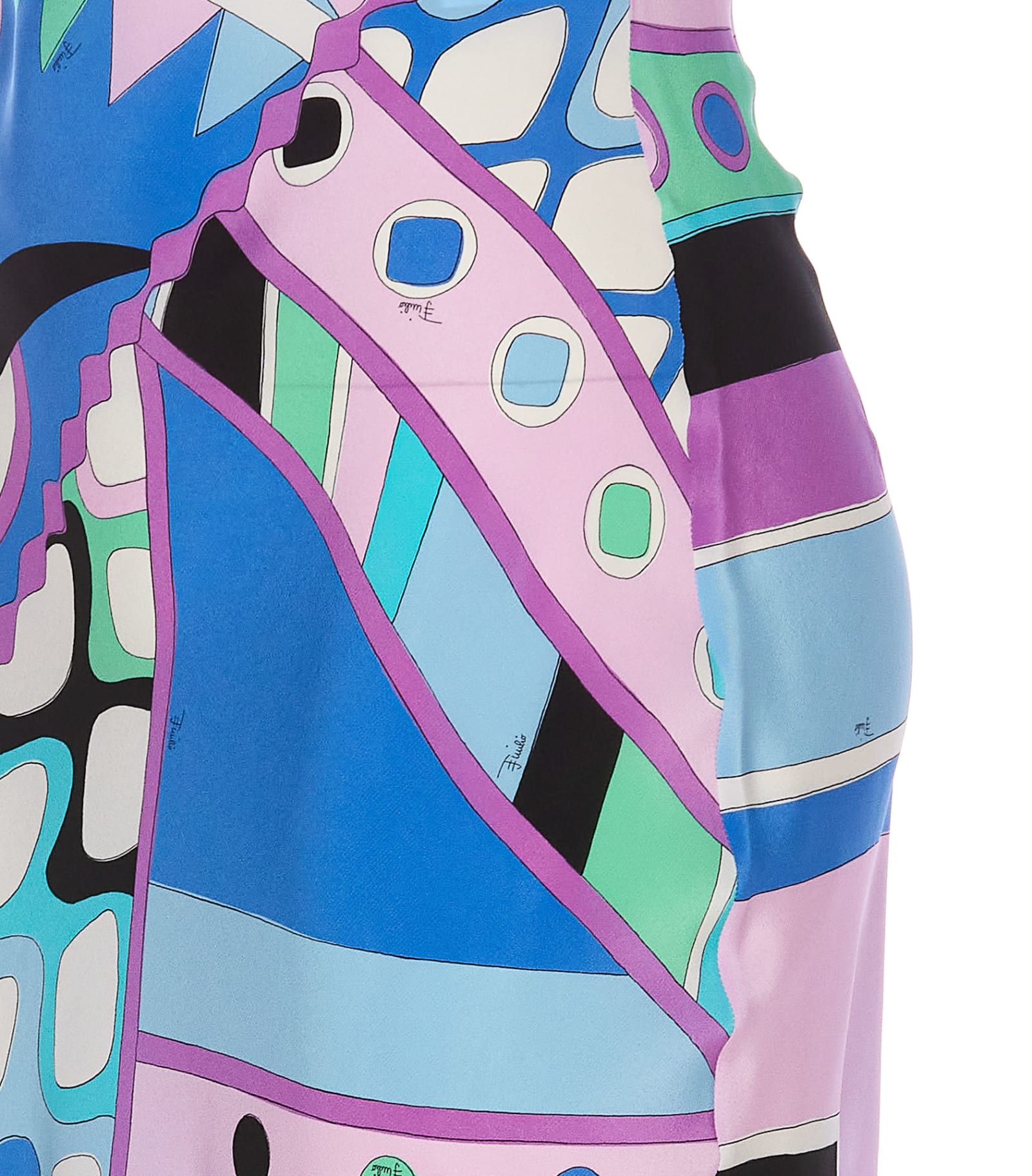 Shop Pucci Vivara Print Long Silk Dress In Multicolour