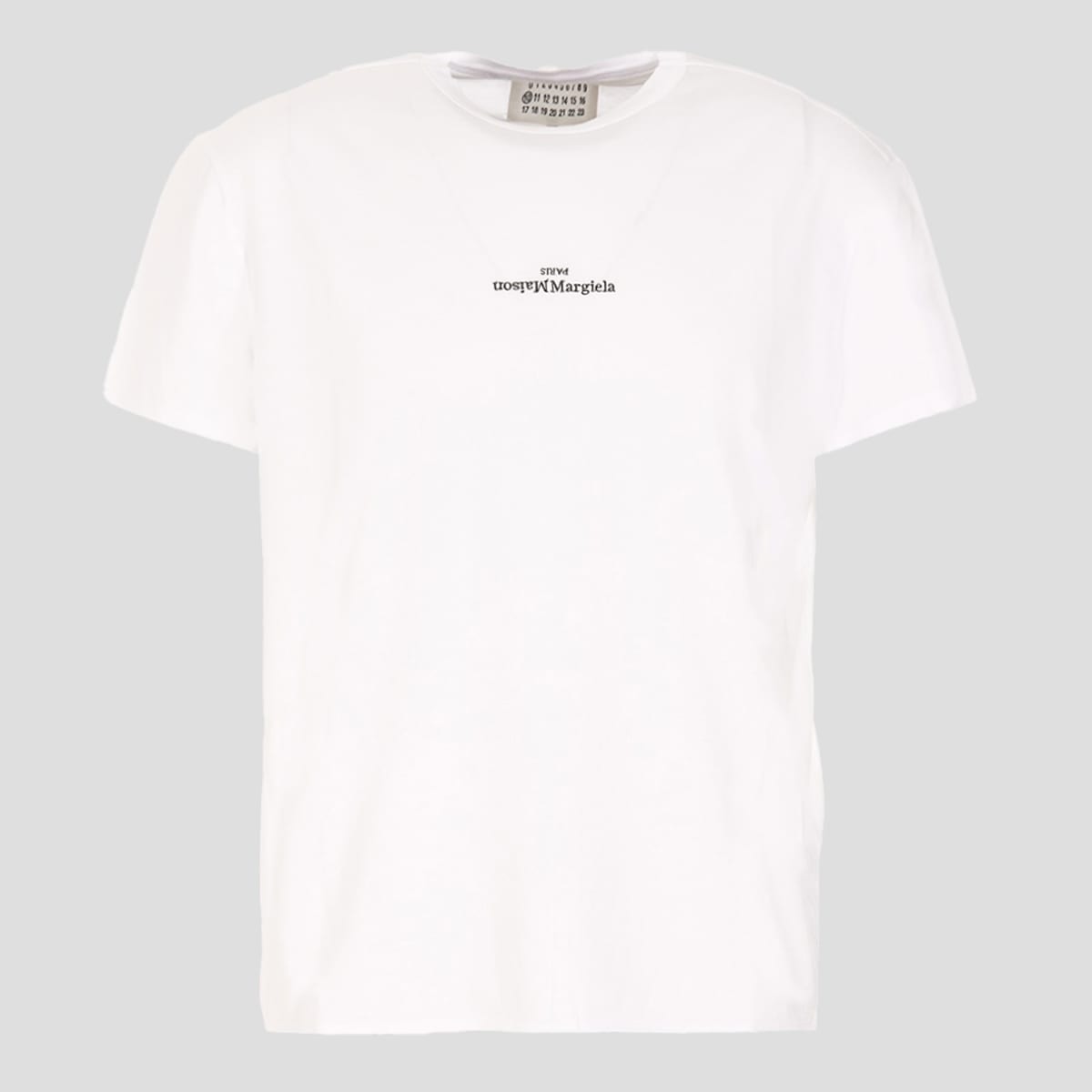 MAISON MARGIELA WHITE COTTON LOGO T-SHIRT