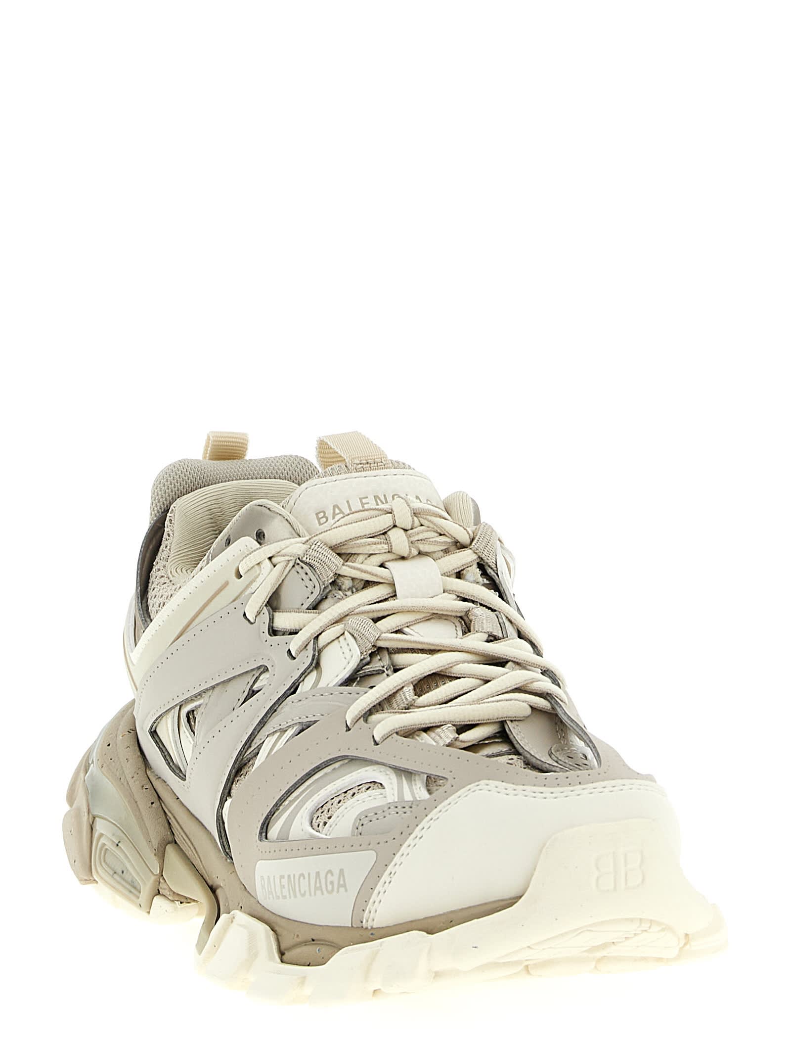Balenciaga Women Track Recycled Mesh And Nylon Sneakers In Gray