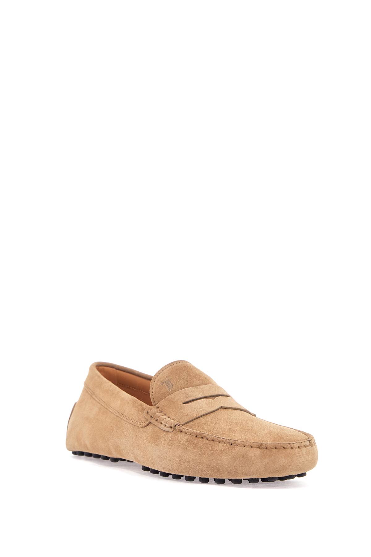 Tod's Bisquit Leather Moccasin With Rubber Sole In Biscotto (beige)