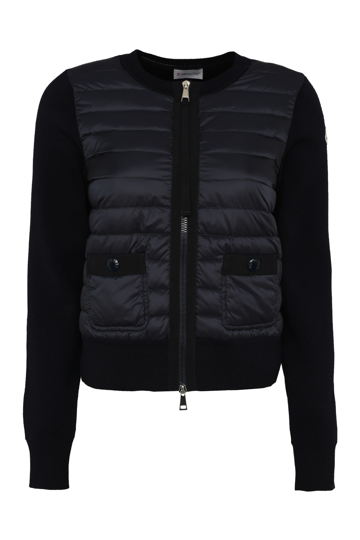 moncler padded knit jacket