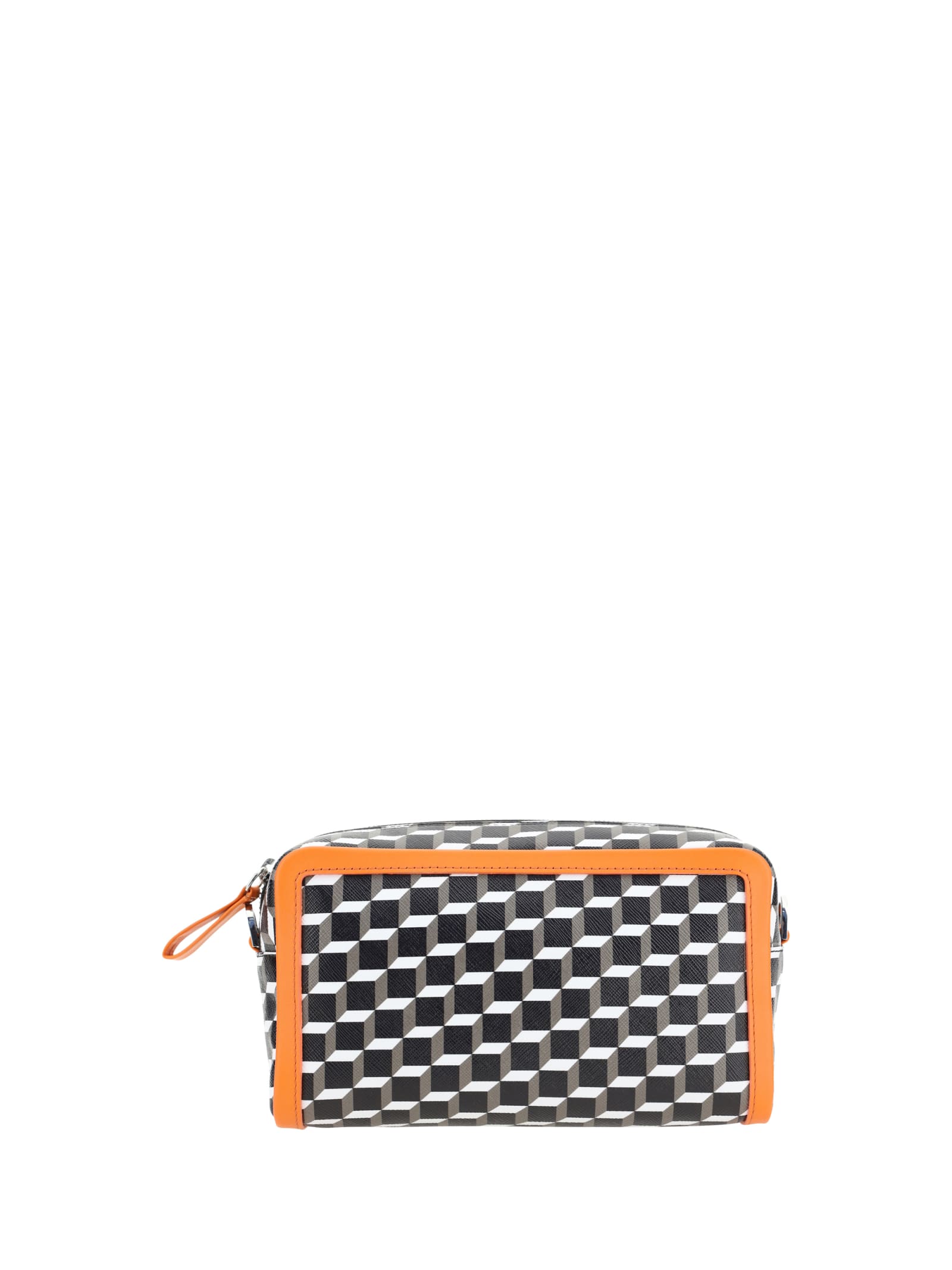Shop Pierre Hardy Cube Box Shoulder Bag In Black/white/orange