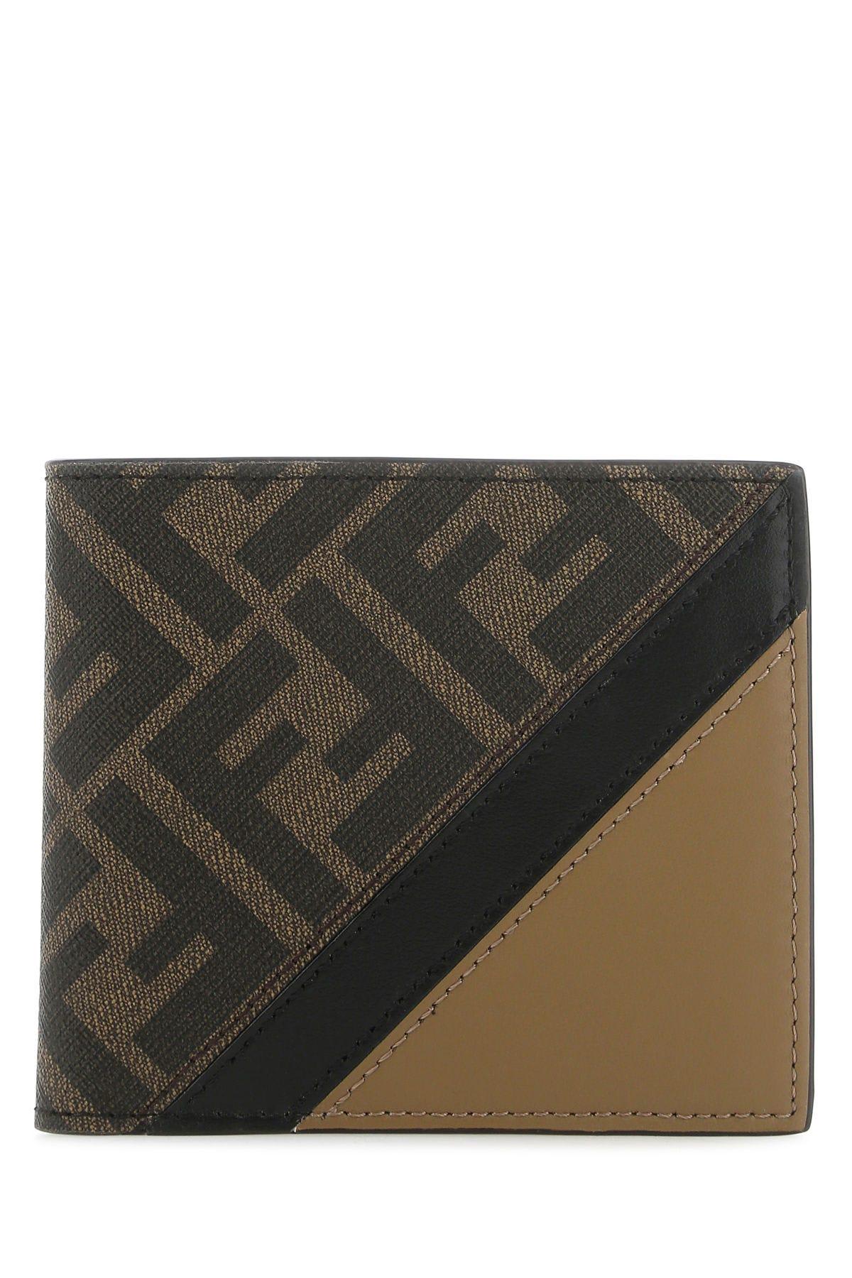 Fendi Multicolor Fabric And Leather Wallet