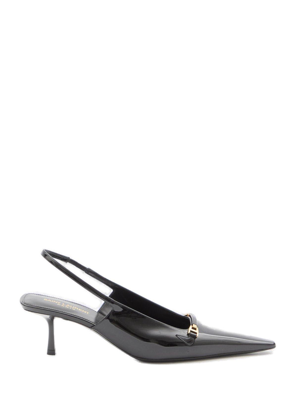 Shop Saint Laurent Carine Slingback Pumps In Black