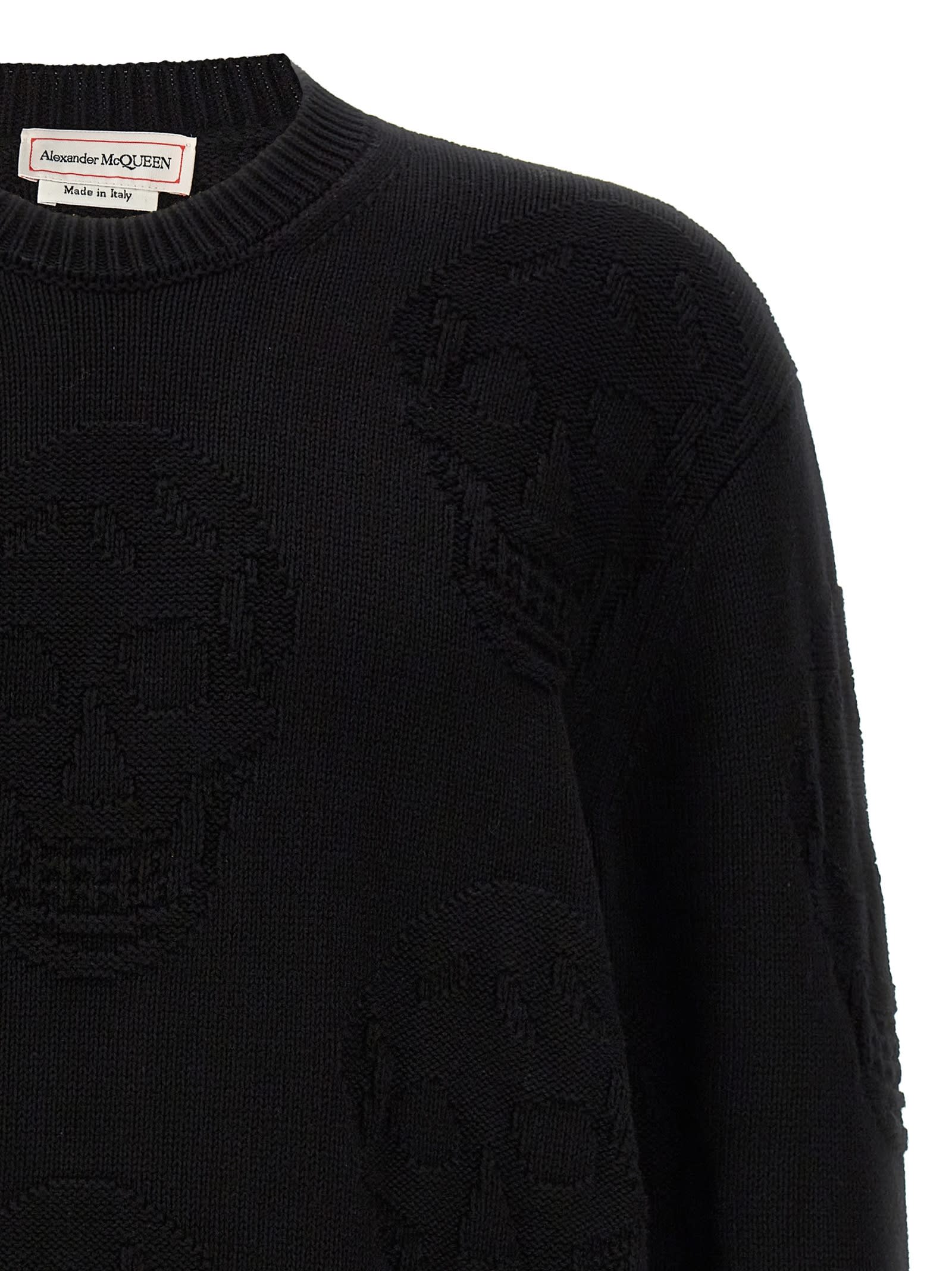 Shop Alexander Mcqueen Skull Sweater In Black