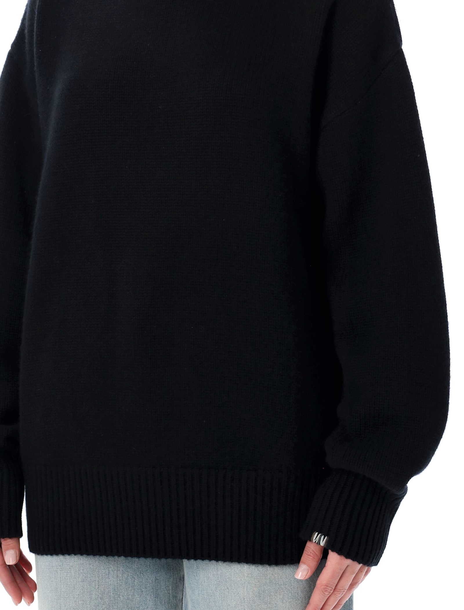 Extreme Cashmere N°20 Oversize Xtra Cashmere Turtleneck Sweater In Black