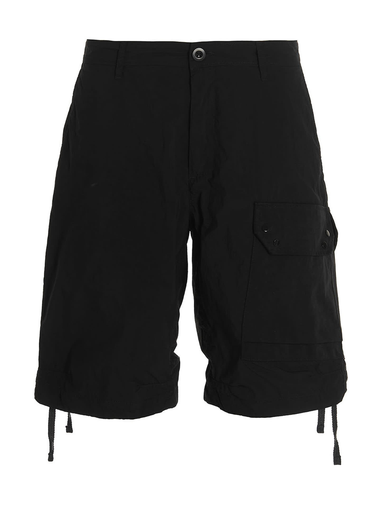 Shop Ten C Cargo Bermuda Shorts In Black