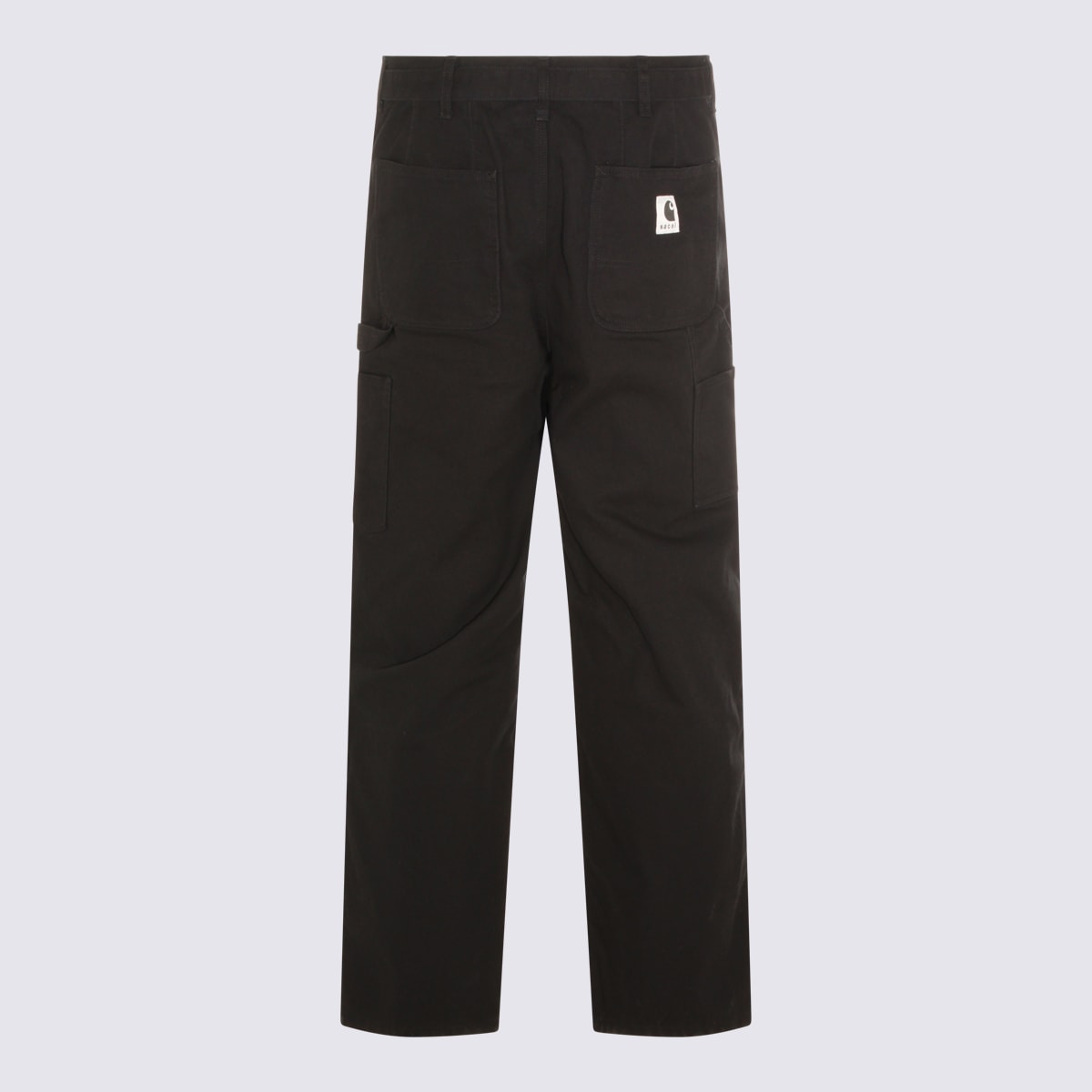 Sacai Black Cotton Pants In Black