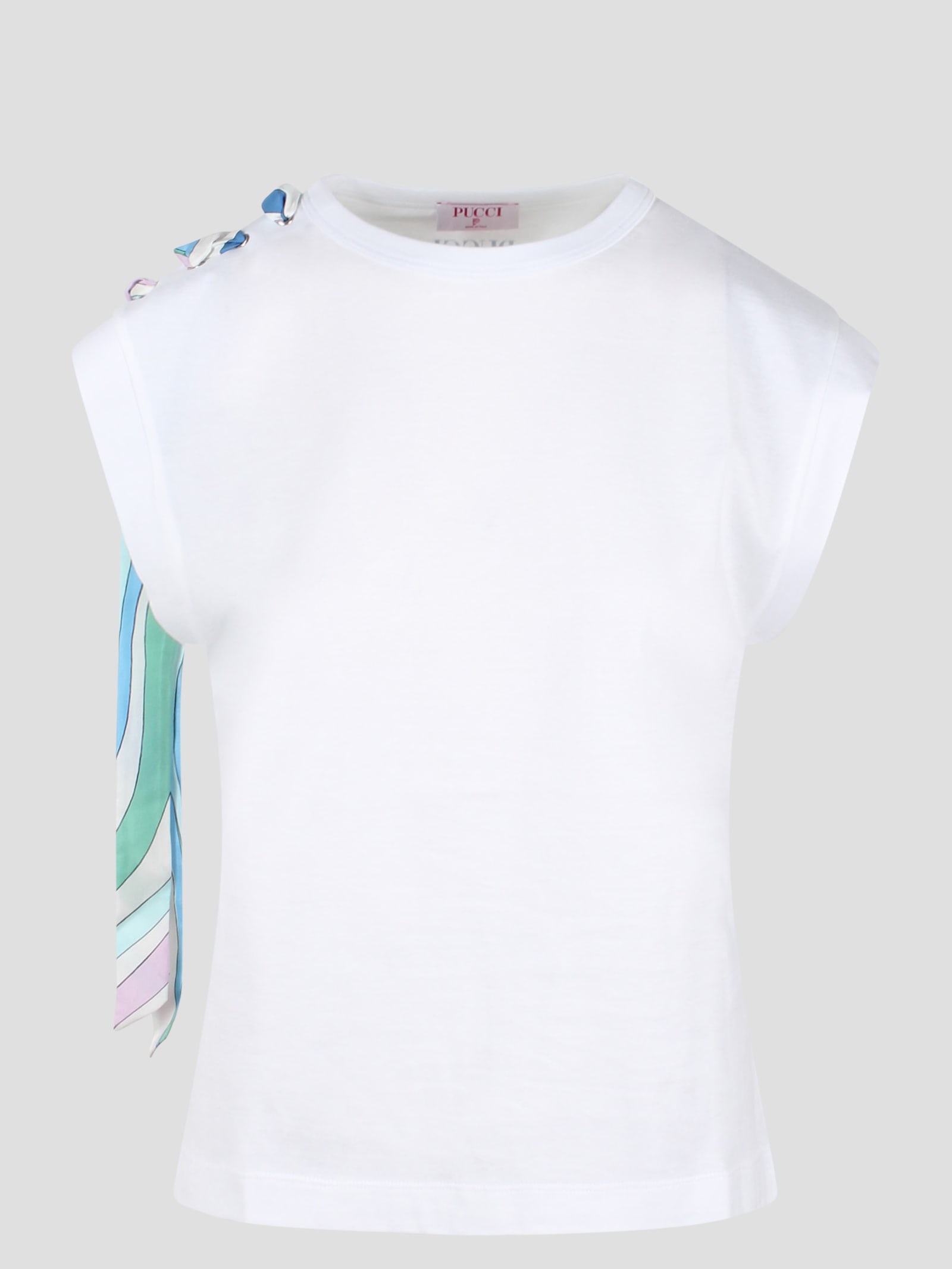 Pucci Marmo-print Cotton T-shirt In White