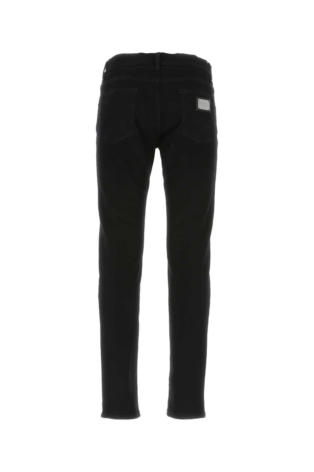 Shop Dolce & Gabbana Black Stretch Denim Jeans In S9001