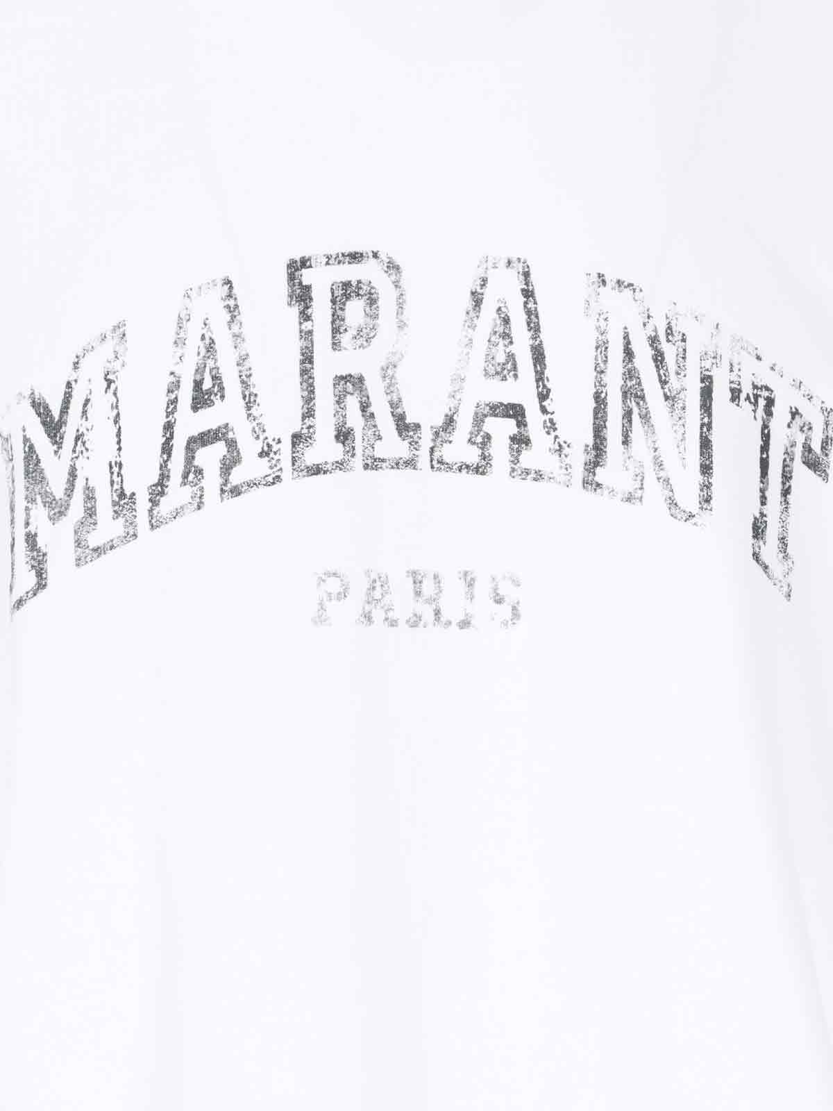 Isabel Marant Logo T-shirt In Bianco