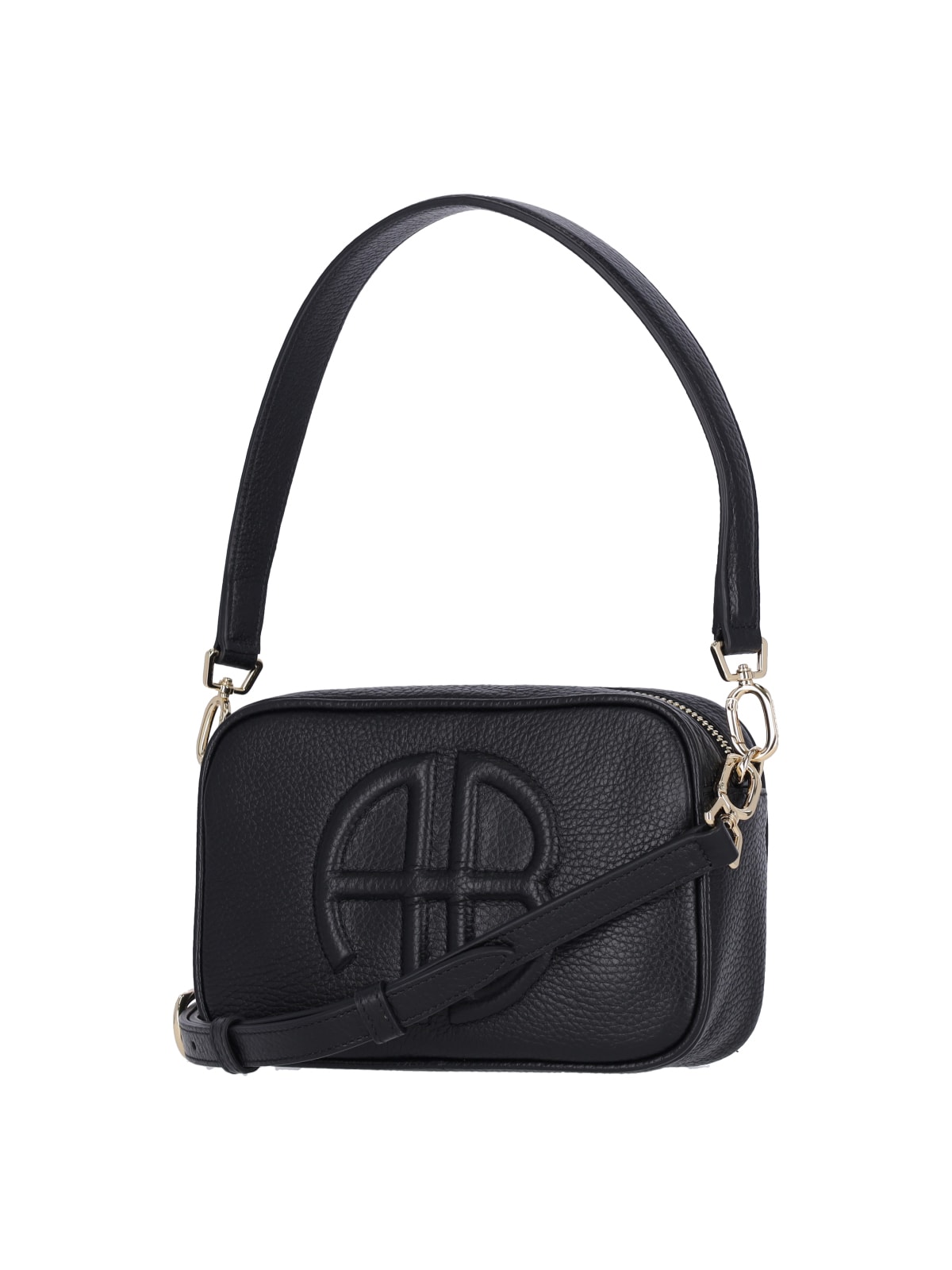 Shop Anine Bing Lili Shoulder Bag In Black