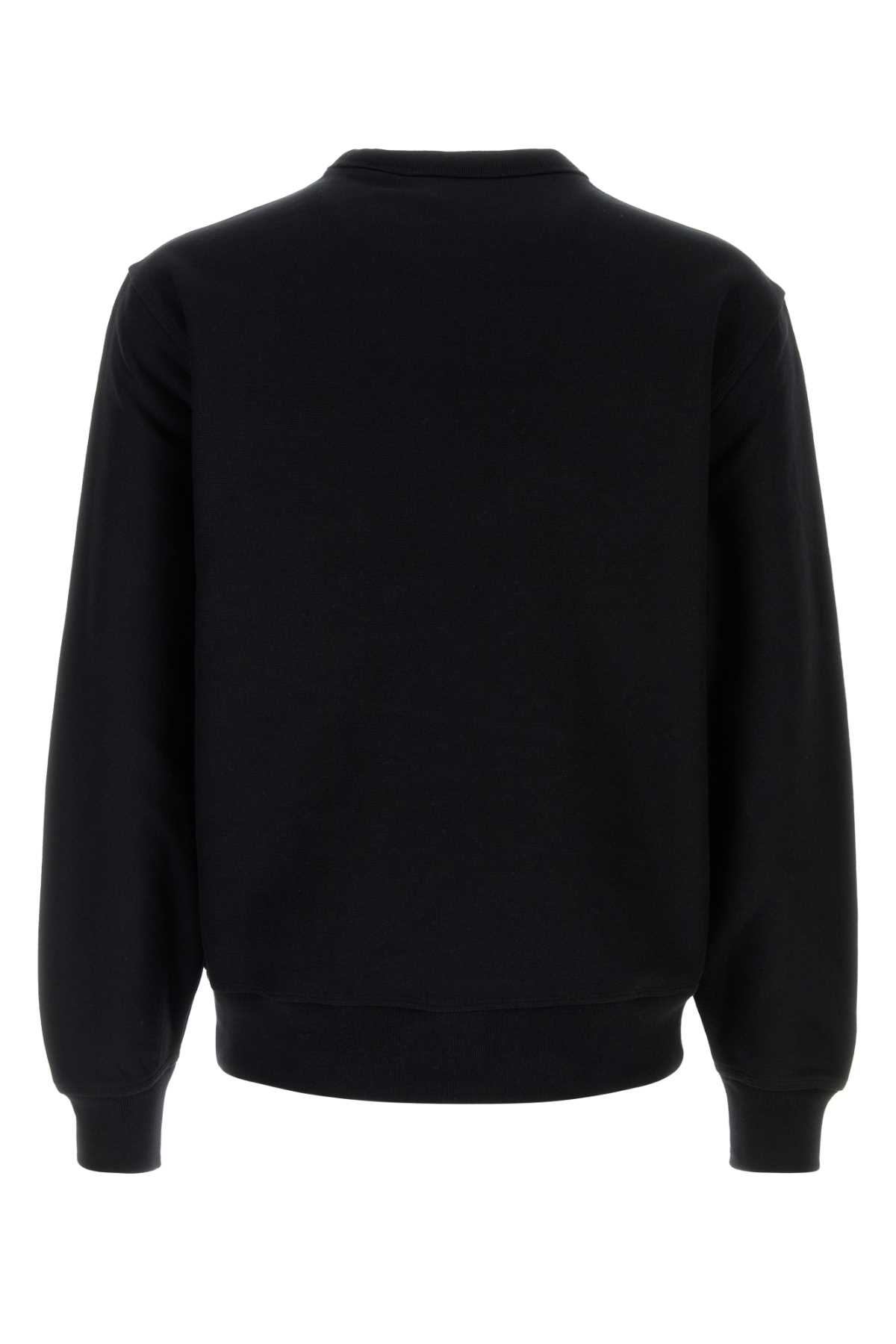 Shop Burberry Black Cotton Blend Sweatshirt In Coal