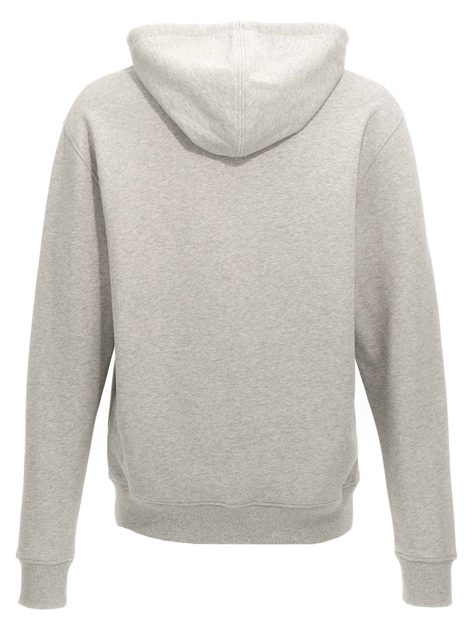 Shop Ami Alexandre Mattiussi Ami Paris Hoodie In Gray