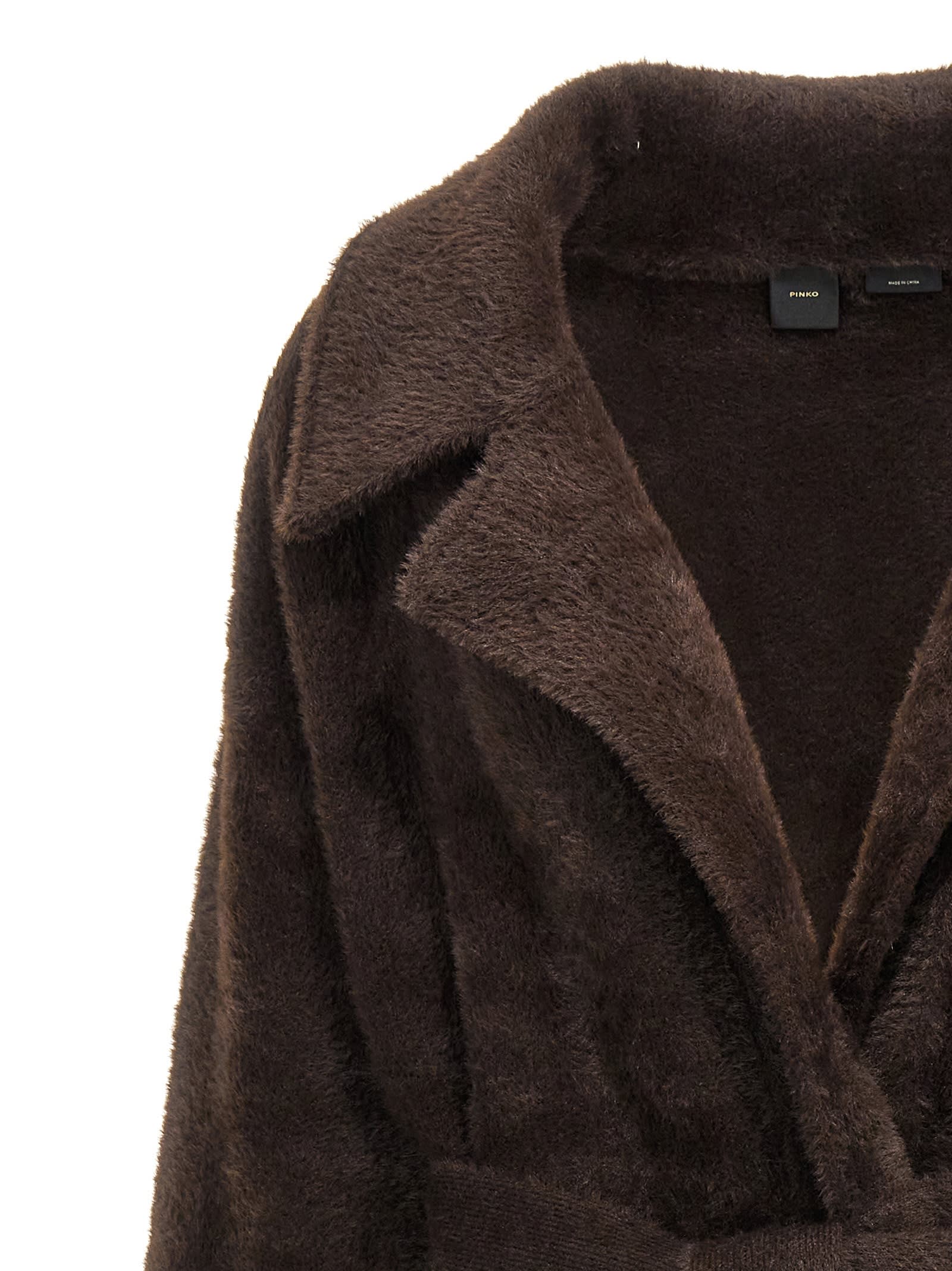 Shop Pinko Uvaggio Coat In Brown