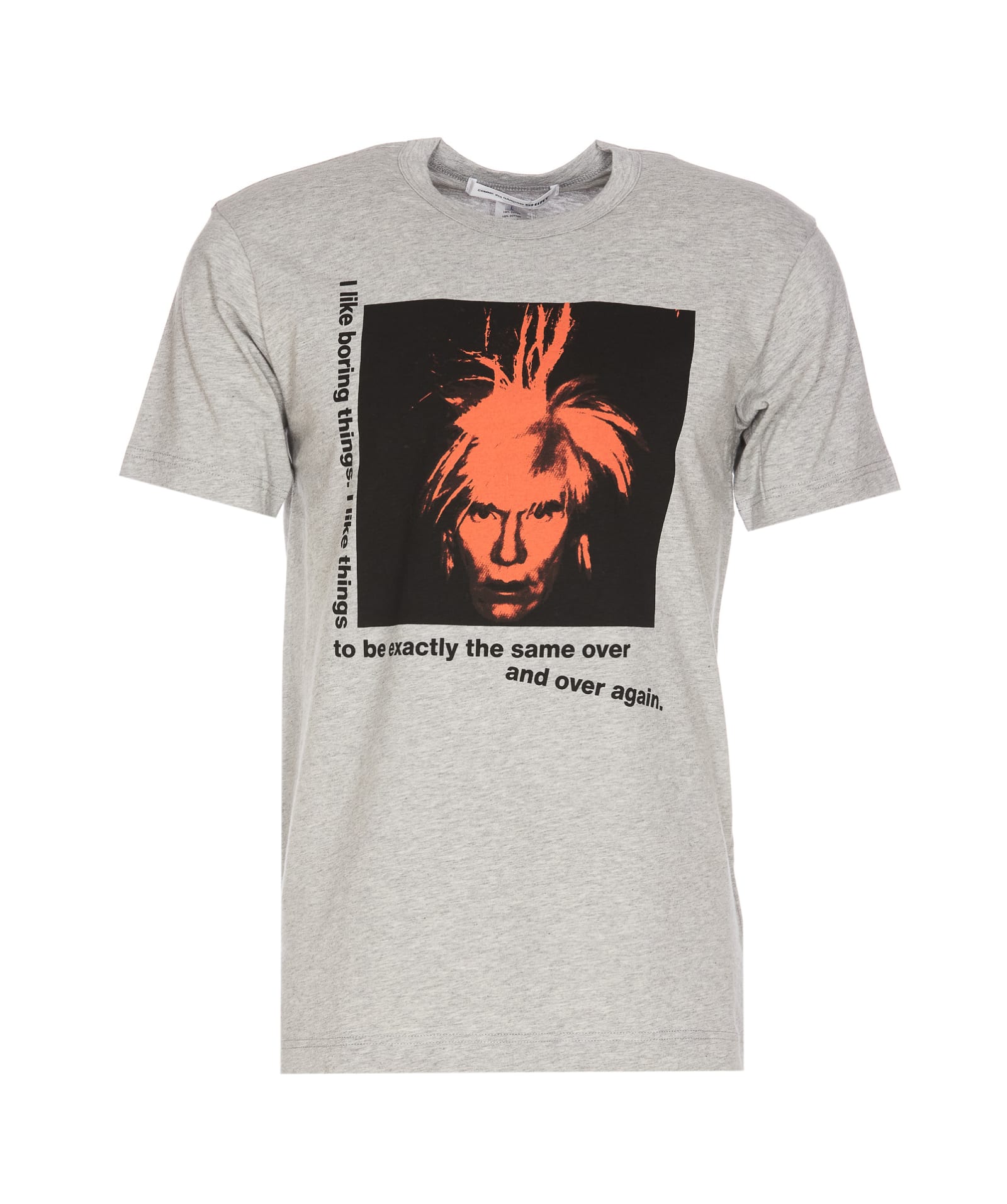 Shop Comme Des Garçons Andy Warhol Print T-shirt In Grey