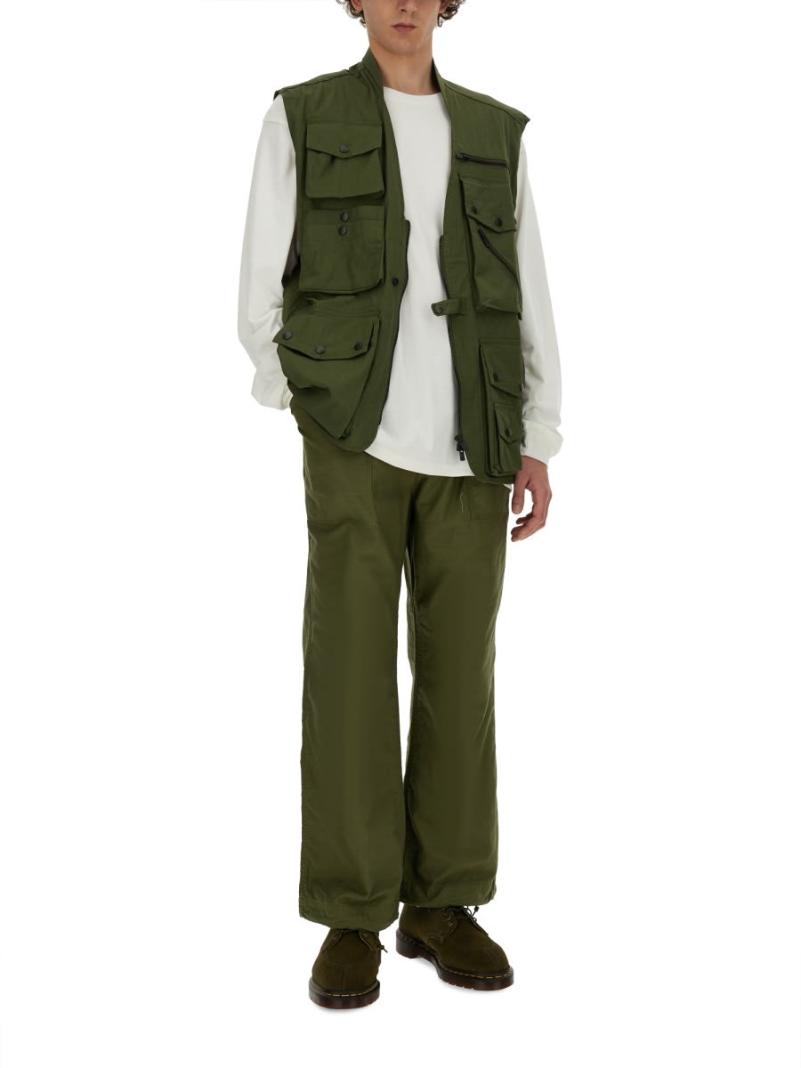 Shop Needles Vest With Pockets In Green