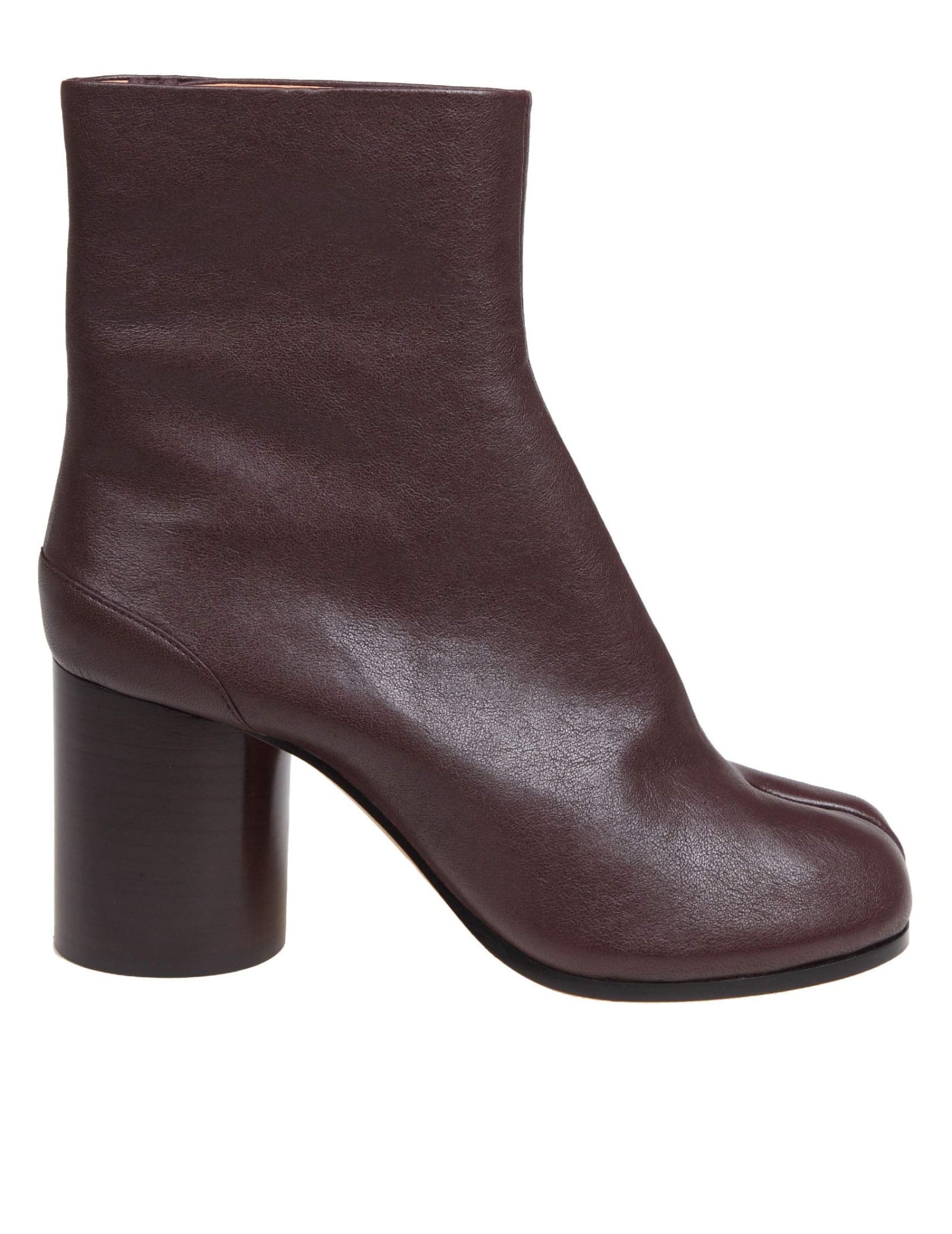 Tabi Ankle Boots In Soft Brown Nappa