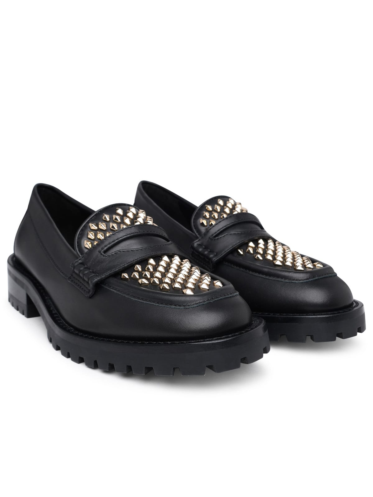 Shop Jimmy Choo Deanna Black Leather Loafers