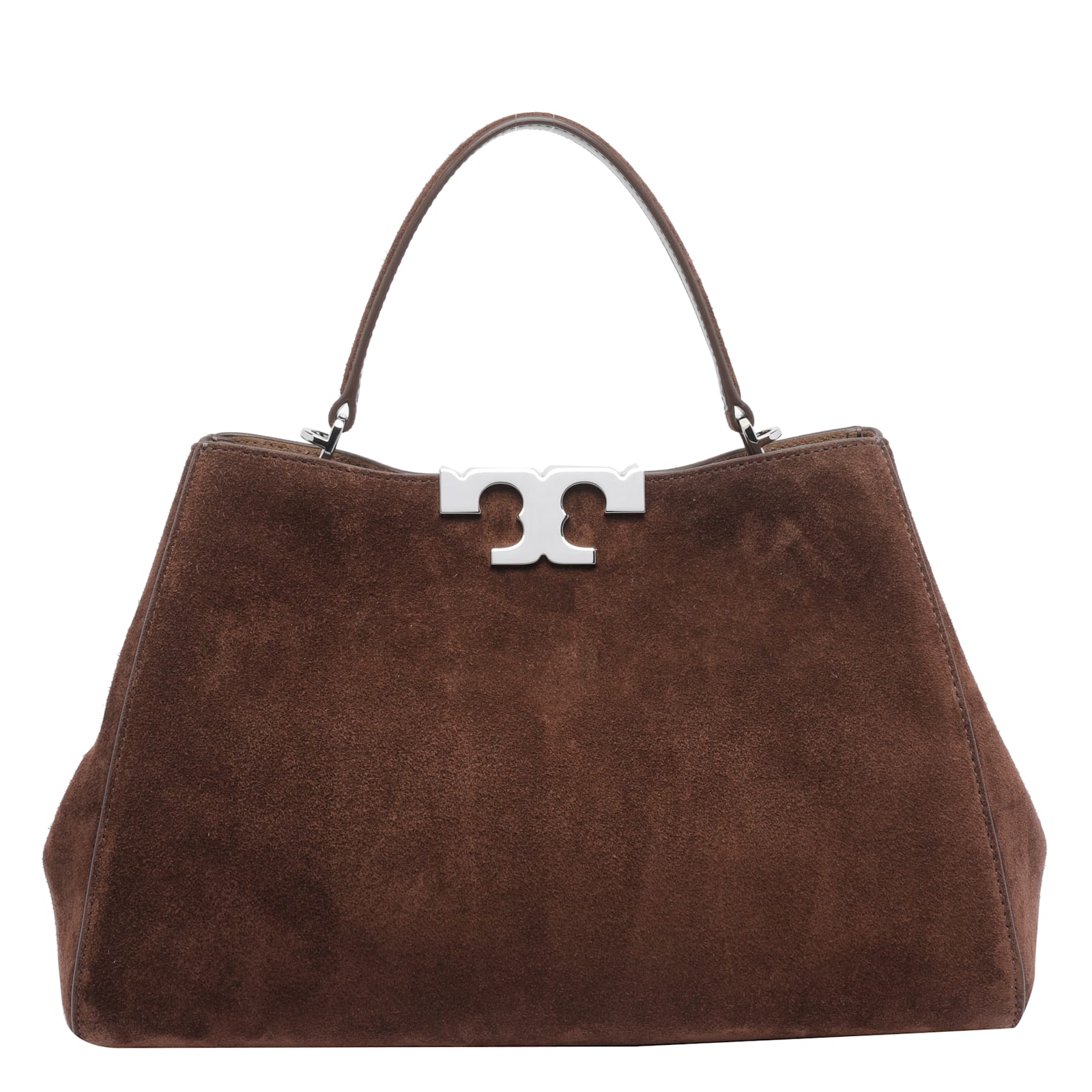 Tory Burch Eleanor Suede Satchel Bag In Brown