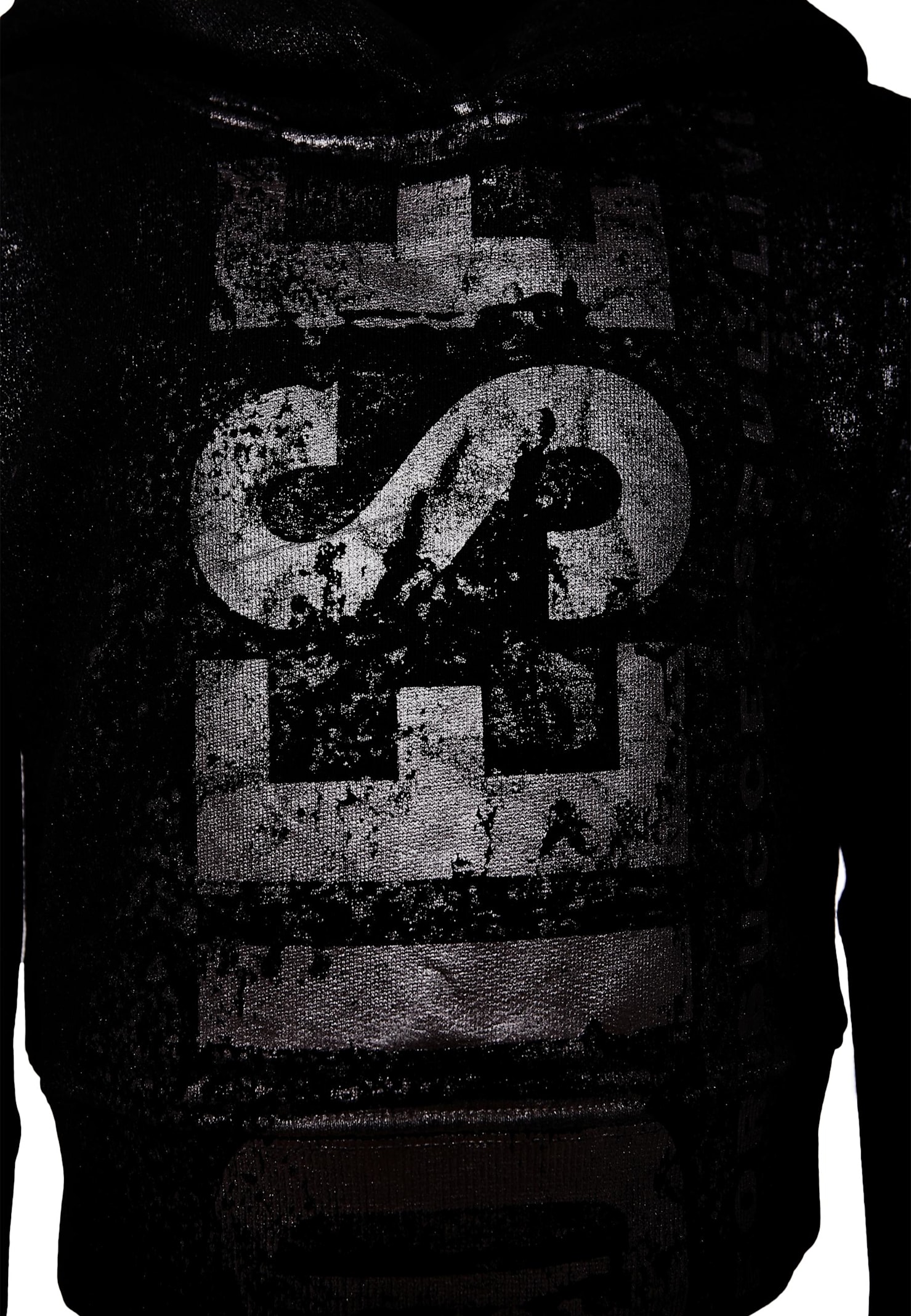 Diesel Black Crop Sweatshirt For Girl With Logo In Black