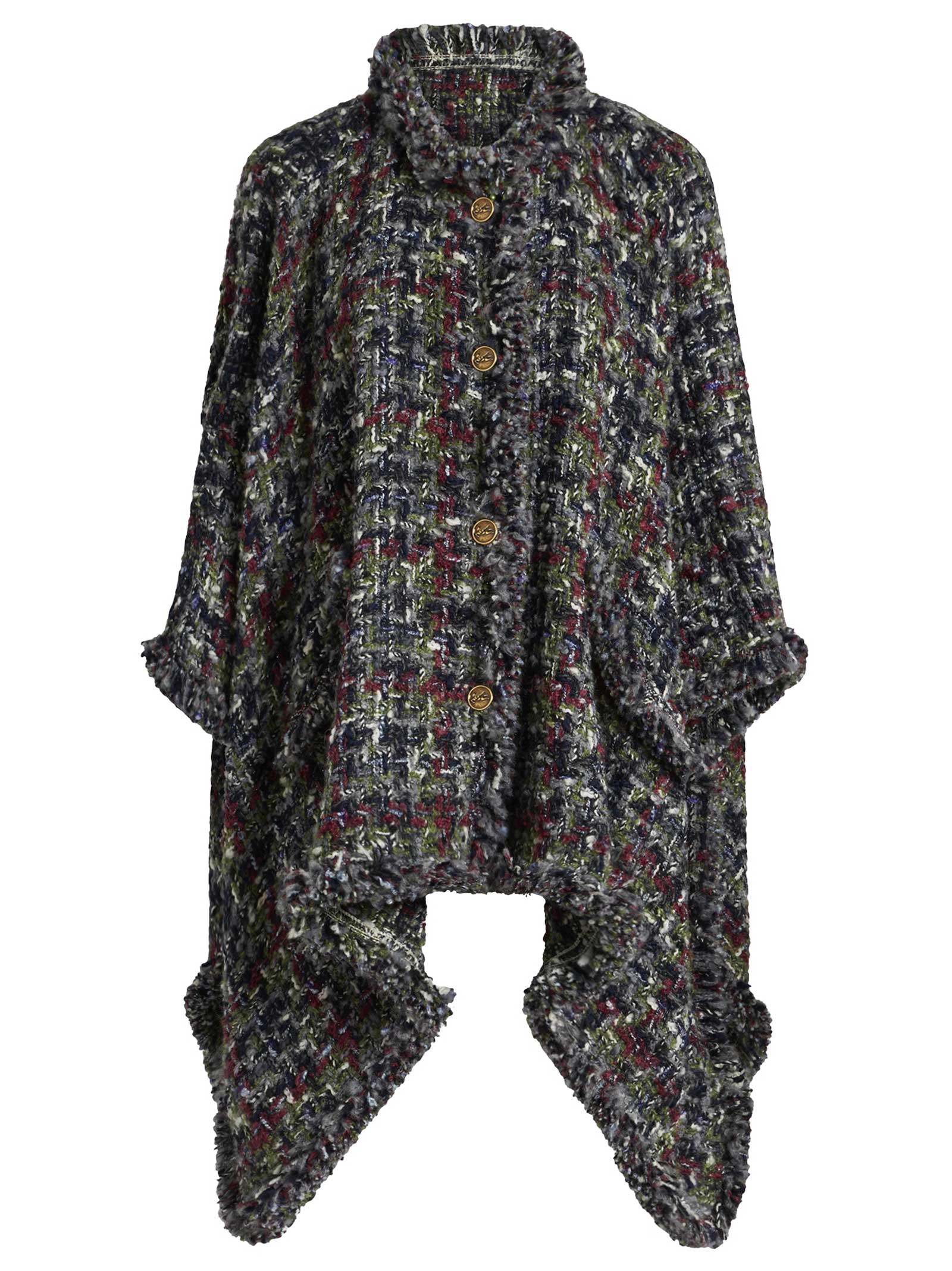 Shop Etro Cape In Multicolour