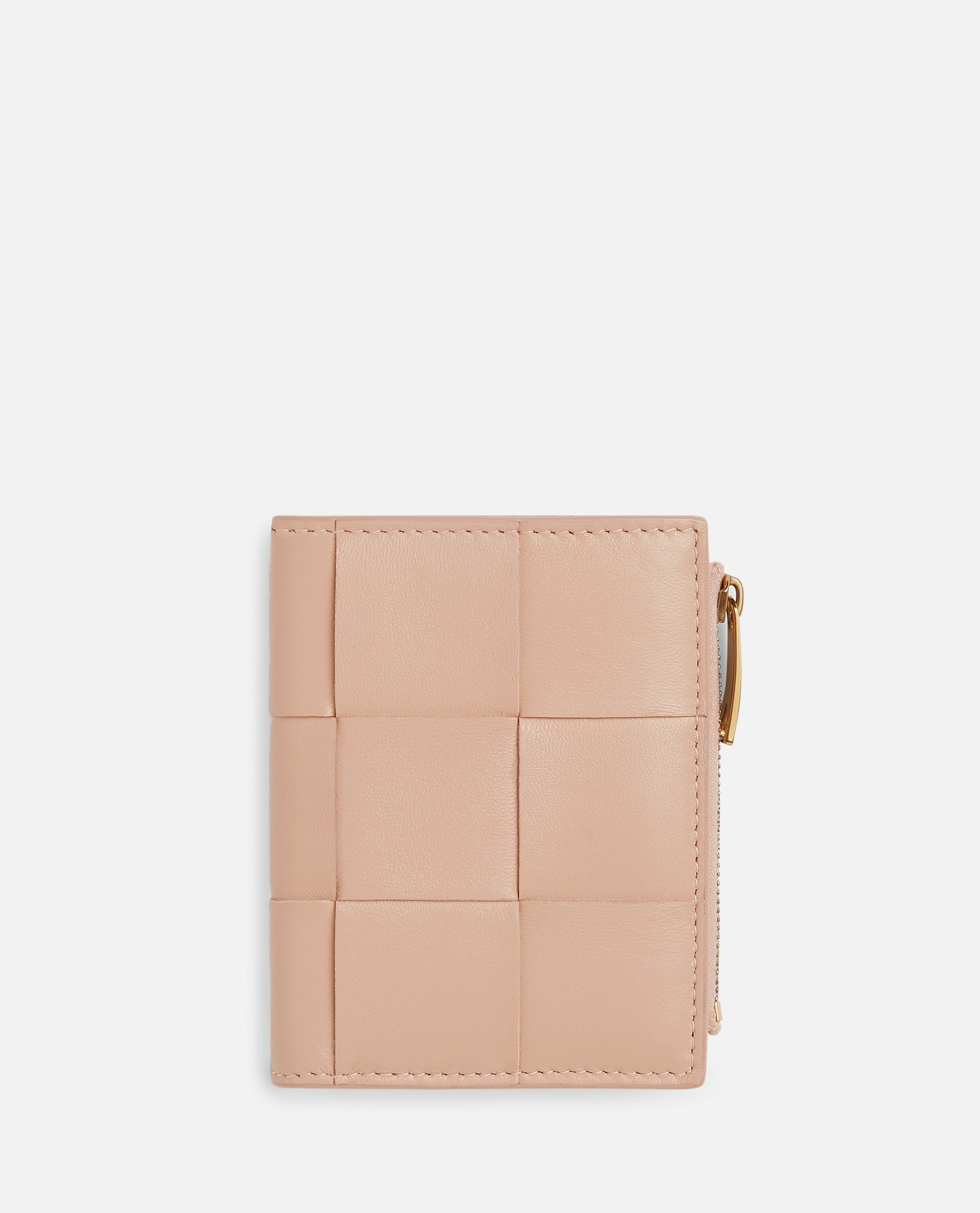 Shop Bottega Veneta Small Bi-fold Leather Wallet In Pink