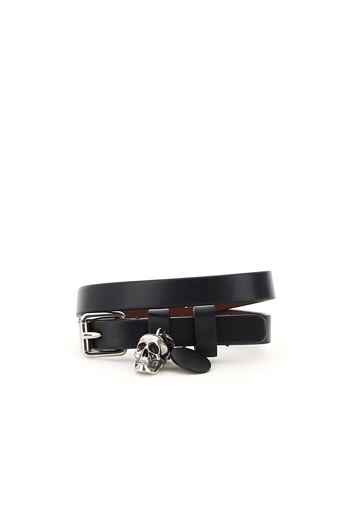 Alexander McQueen Pionier Double Wrap Bracelet With Logo