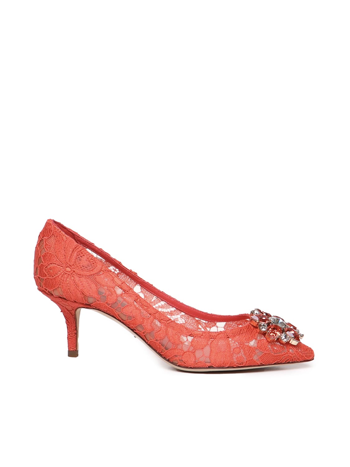 Taormina Lace Pumps With Crystals