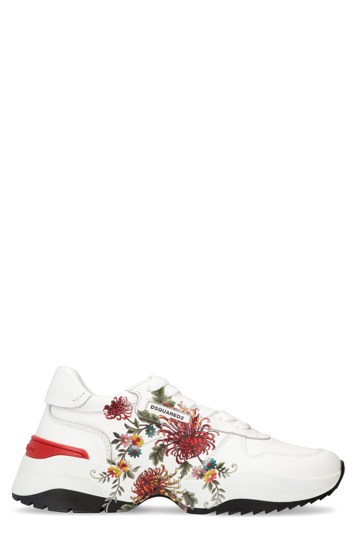 DSQUARED2 LEATHER LOW-TOP SNEAKERS,11319304