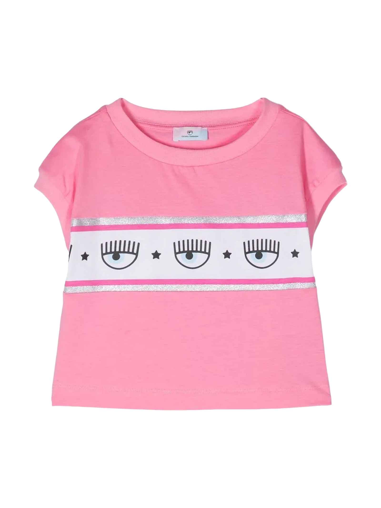 Shop Chiara Ferragni Pink T-shirt Girl