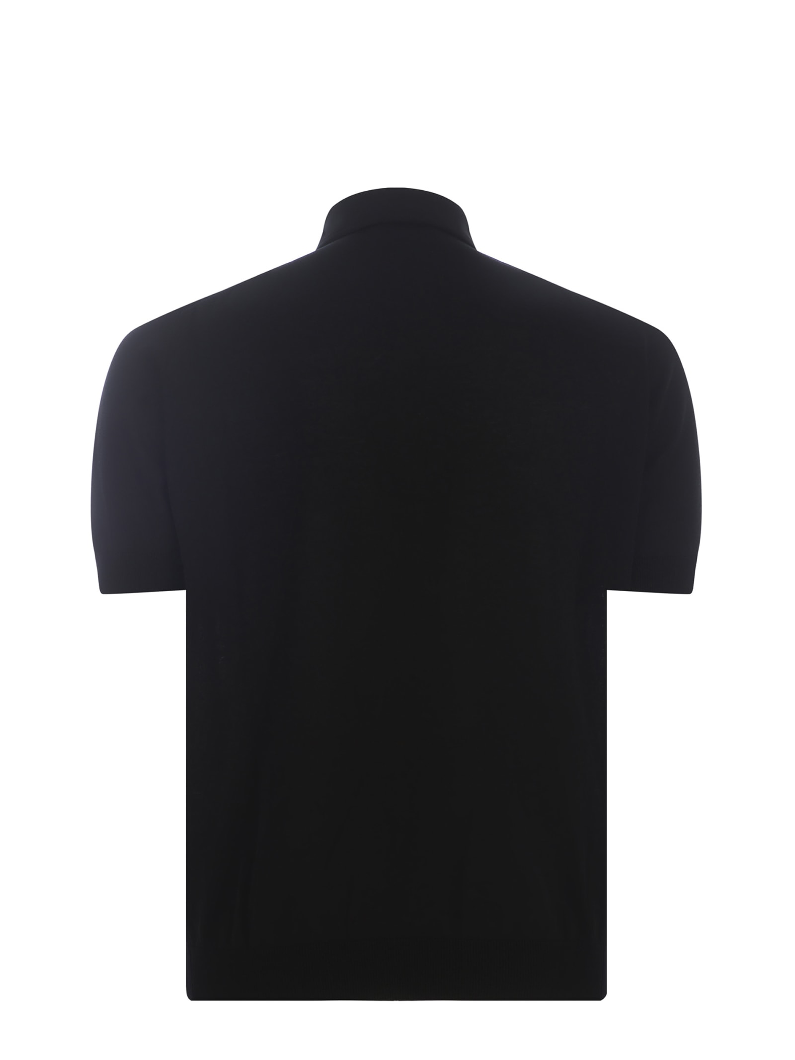 Shop Filippo De Laurentiis Polo Shirt Filippo De Laurentis Made Of Cotton Thread In Black