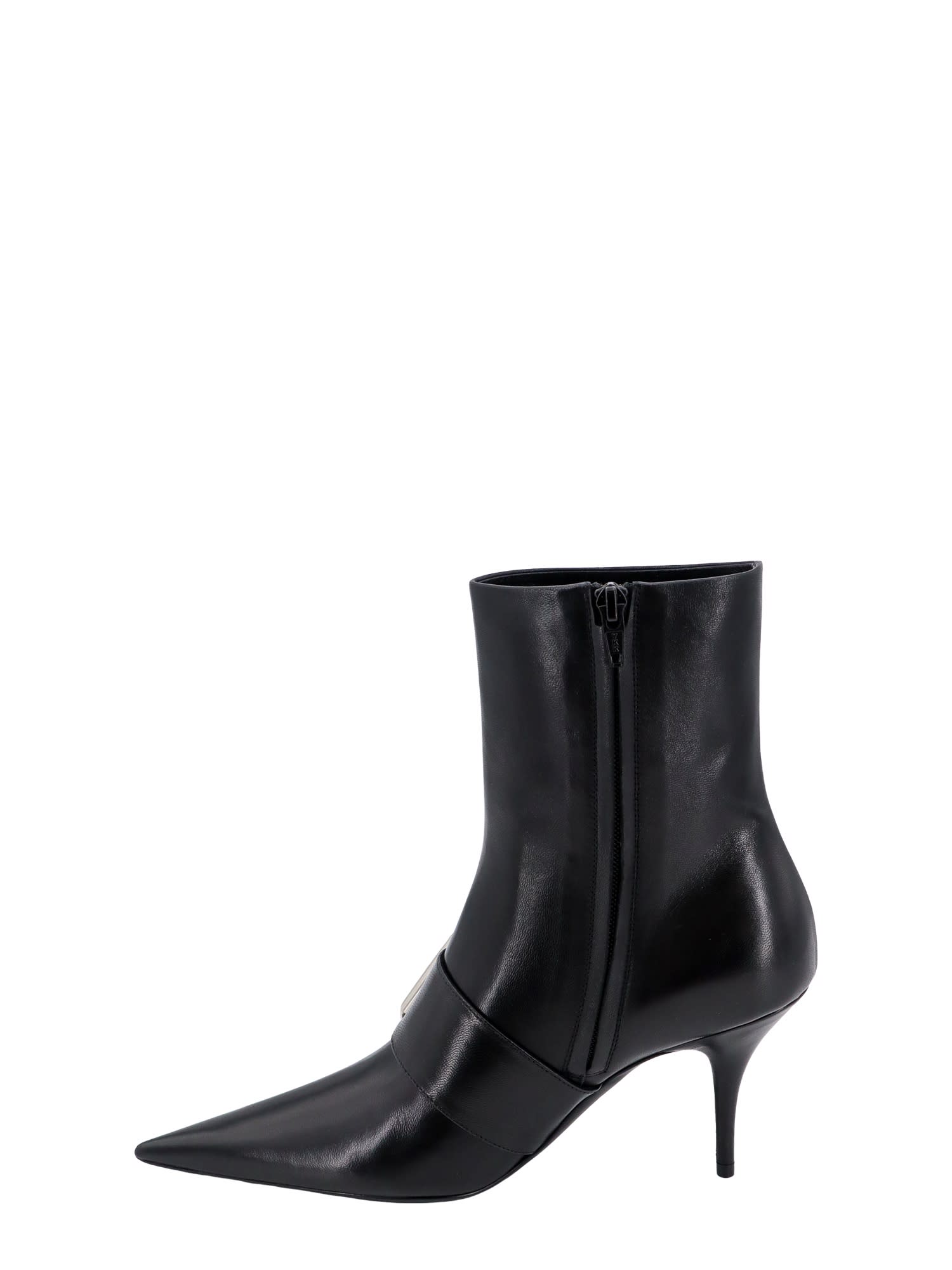 Shop Balenciaga Ankle Boots In Black/silver